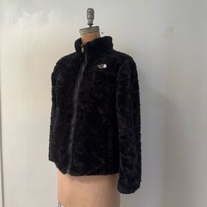 The North Face reversible plush black mid season jacket size girls XL